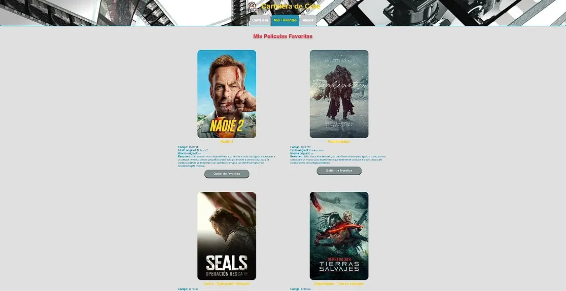 Captura de pantalla 2 de Cine APP