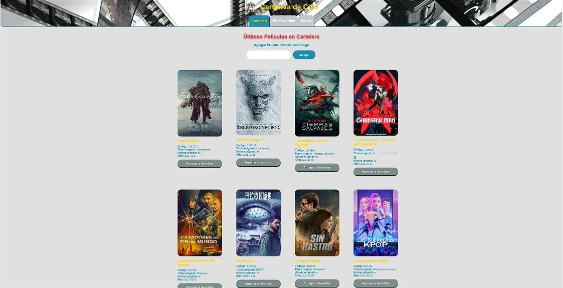 Captura de pantalla 1 de Cine APP